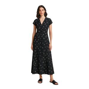 Casual Corner Maxi Dress Black Size 14 Y2K
